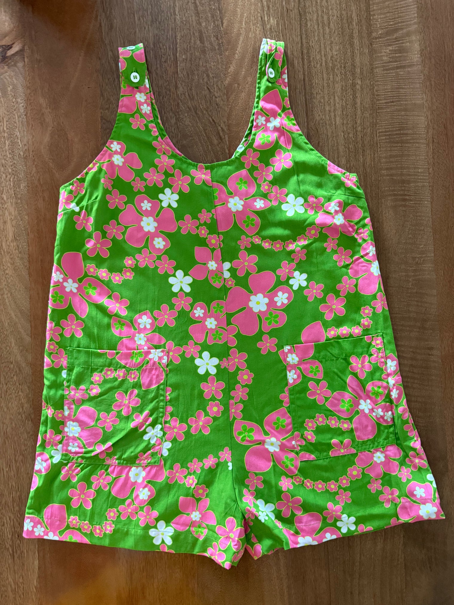 Patsy Romper in Watermelon Lei