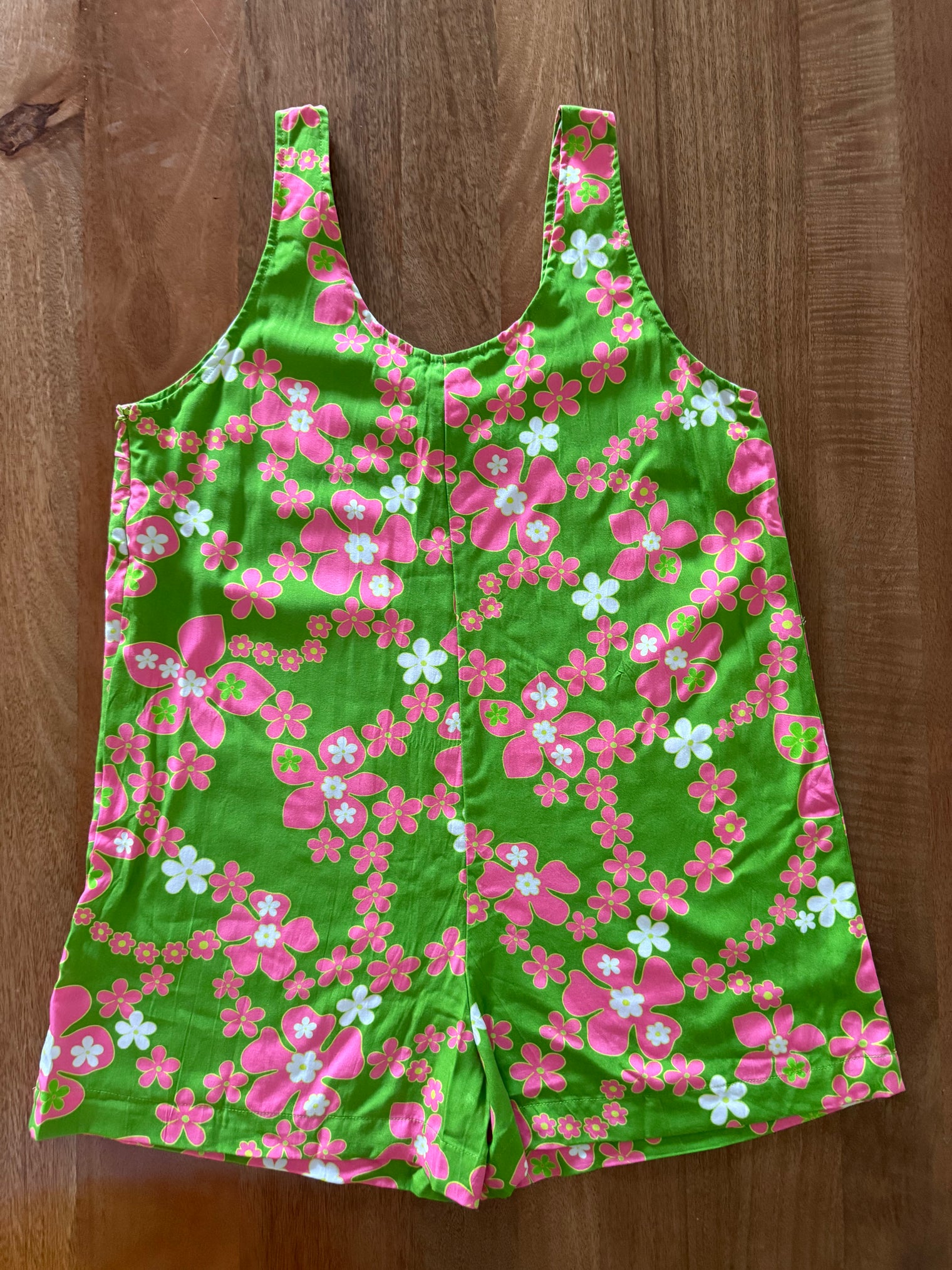 Patsy Romper in Watermelon Lei