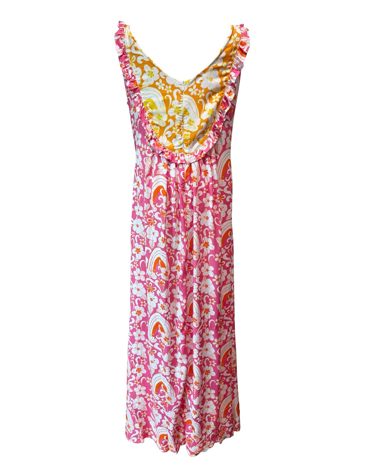 Maxi Bernice Dress in Yellow & Pink Dream