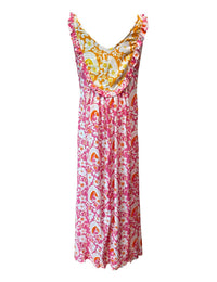 Maxi Bernice Dress in Yellow & Pink Dream