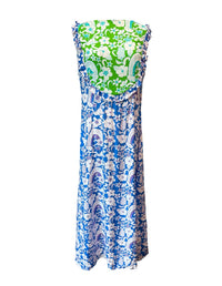 Maxi Bernice Dress in Blue & Green Dream