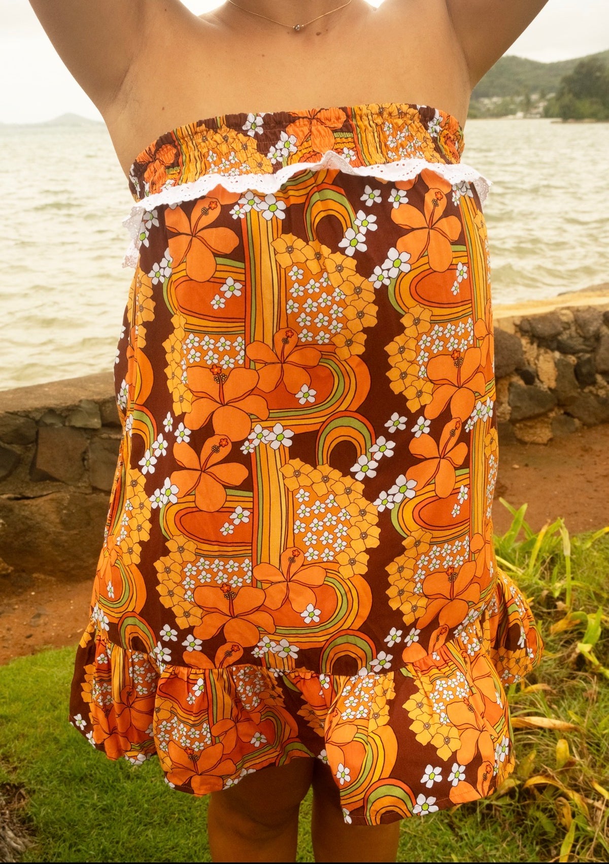 Mahina Dress in Retro Rainbow