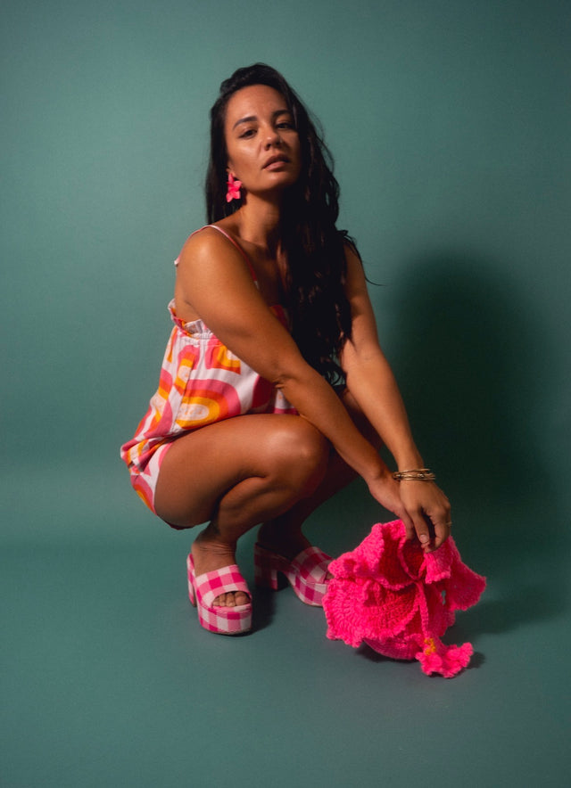 Beverly Shorts in Strawberry Lemonade Rainbows