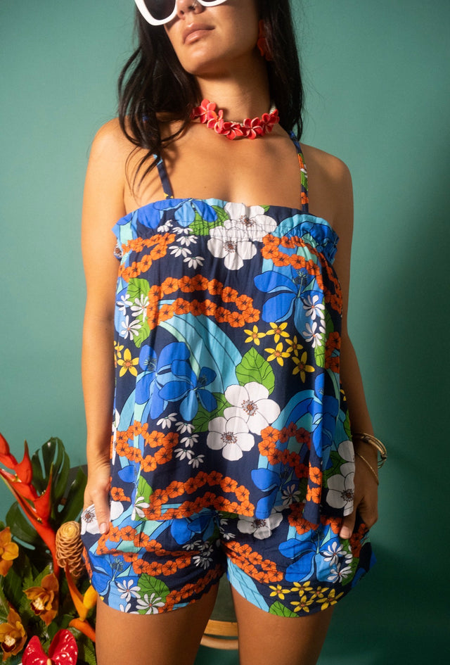 Natasha Top in Garden Lei Waterfall