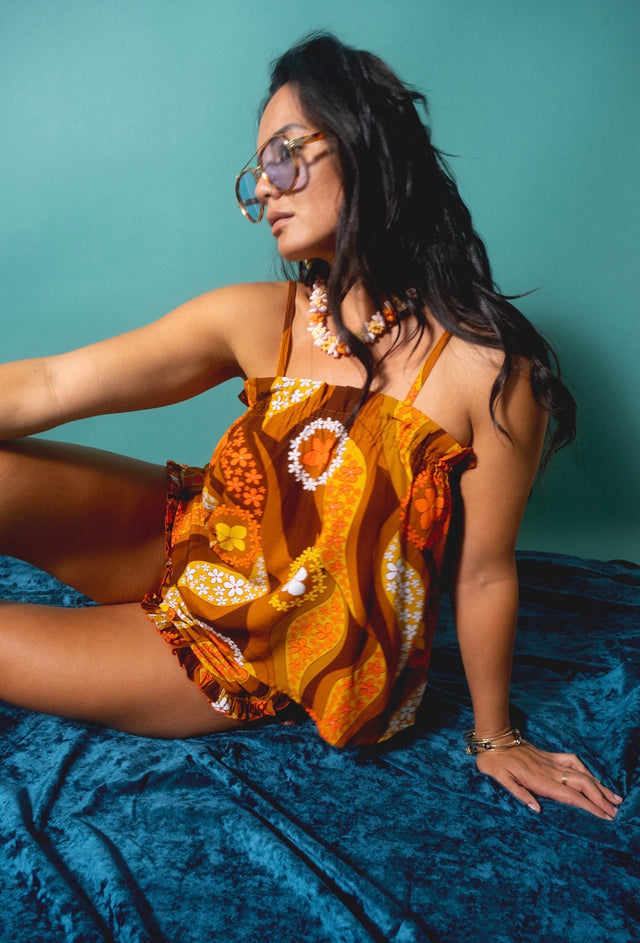 Tai Shorts in Orange Mocha Swirl