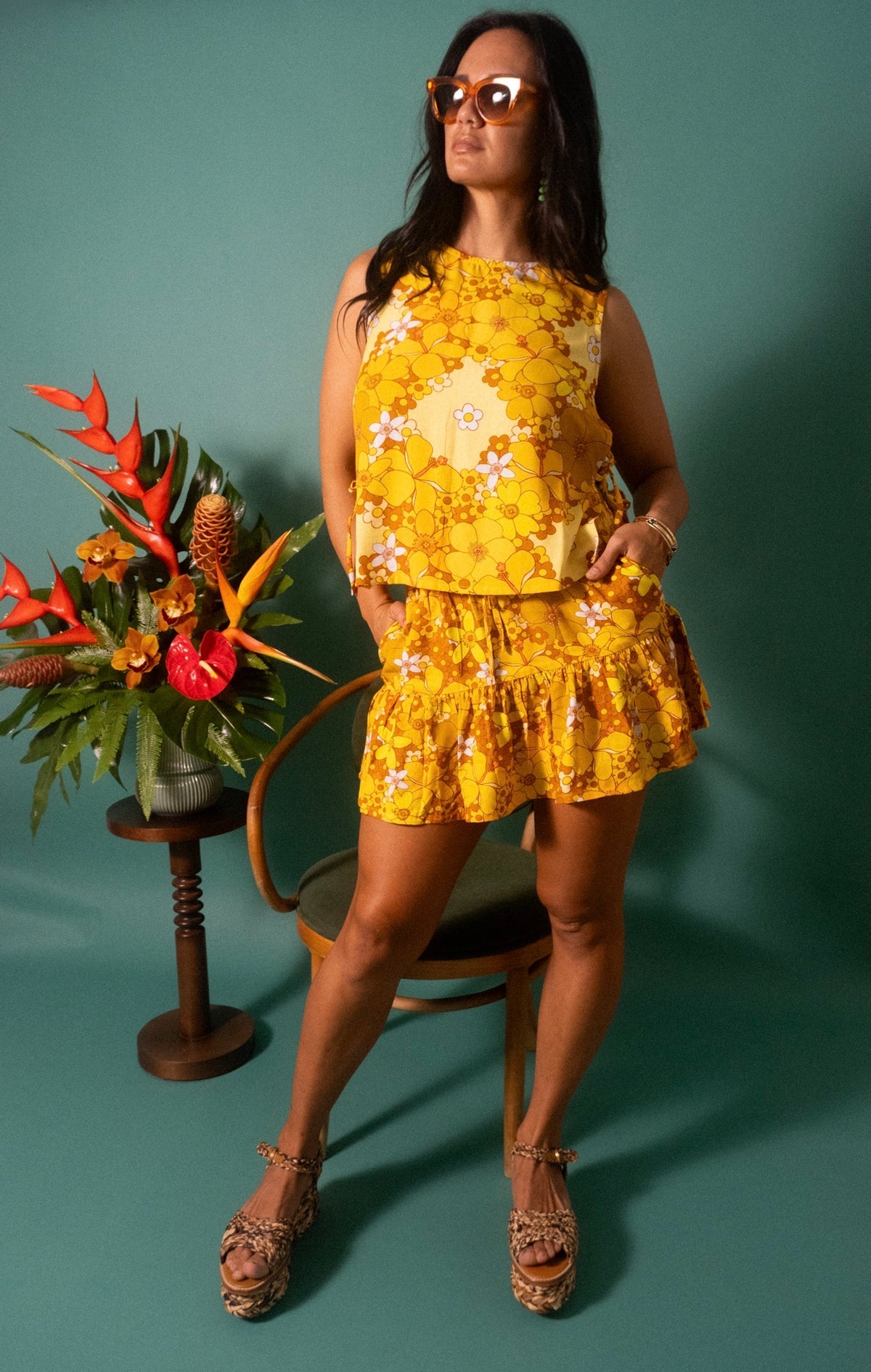 Lily Skirt in Sunshine Blooms