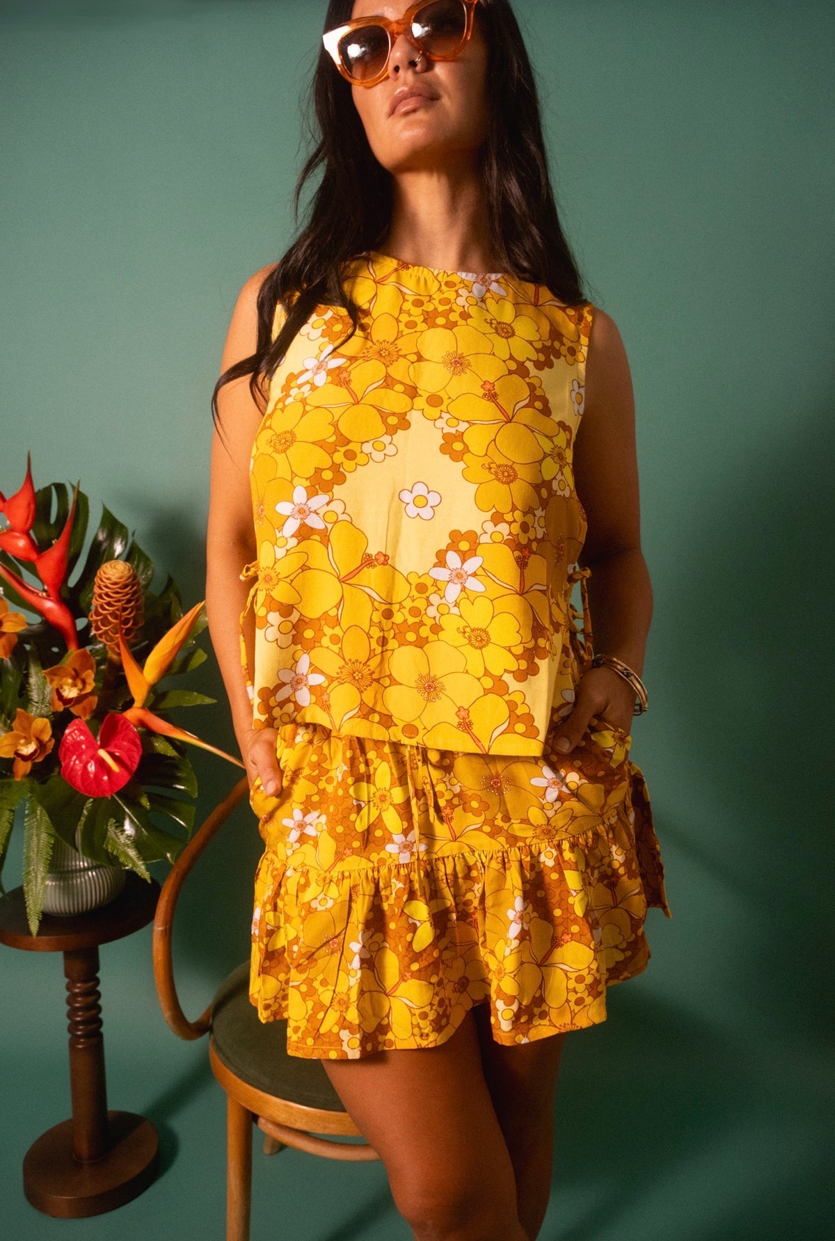 Lily Skirt in Sunshine Blooms