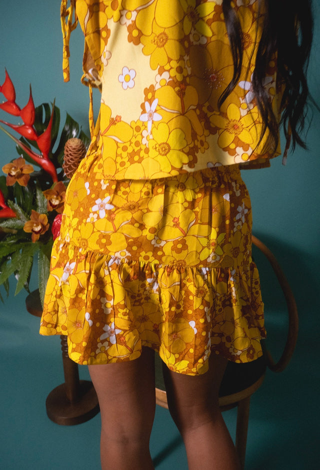Lily Skirt in Sunshine Blooms
