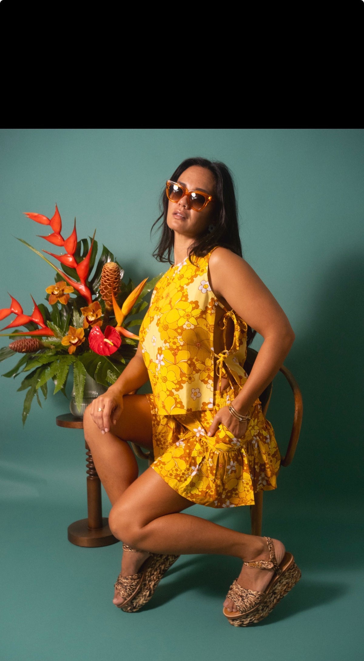 Lily Skirt in Sunshine Blooms