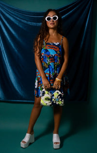 Mini Rell Dress in Garden Lei Waterfall