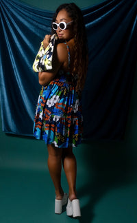 Mini Rell Dress in Garden Lei Waterfall