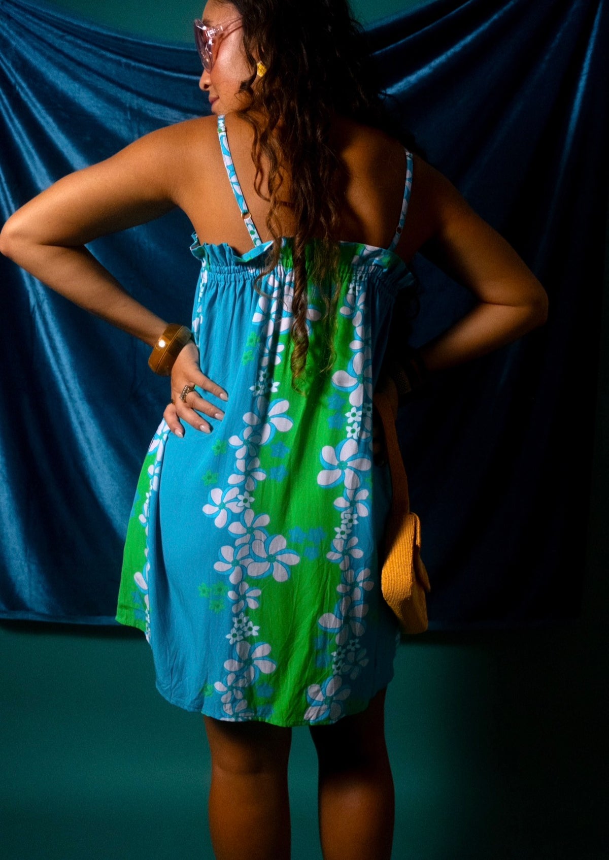 Natasha Dress in Lagoon Bloom