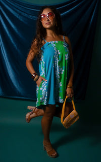 Natasha Dress in Lagoon Bloom