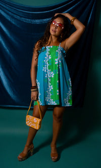 Natasha Dress in Lagoon Bloom