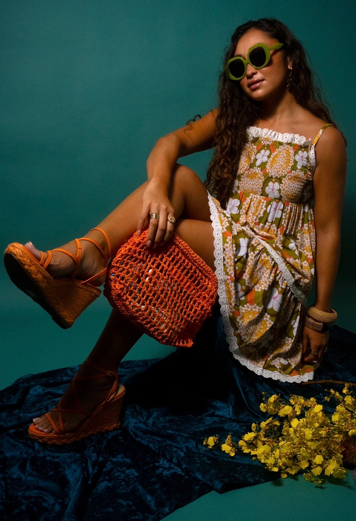 Grace Dress in Hibiscus Halo
