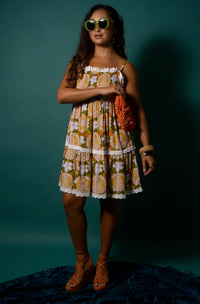 Grace Dress in Hibiscus Halo