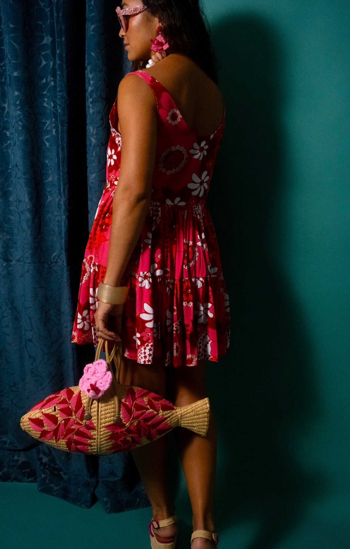Isabella Dress in Pink Tiare Garden