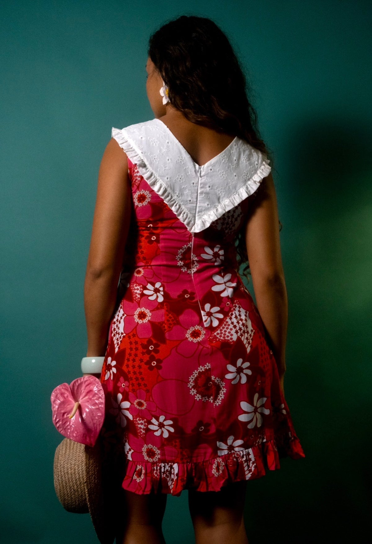 Mini Haunani Dress in Pink Tiare Garden