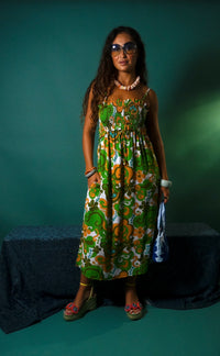 Lydia Dress in Psychedelic Lemon Lime