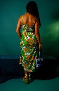 Lydia Dress in Psychedelic Lemon Lime