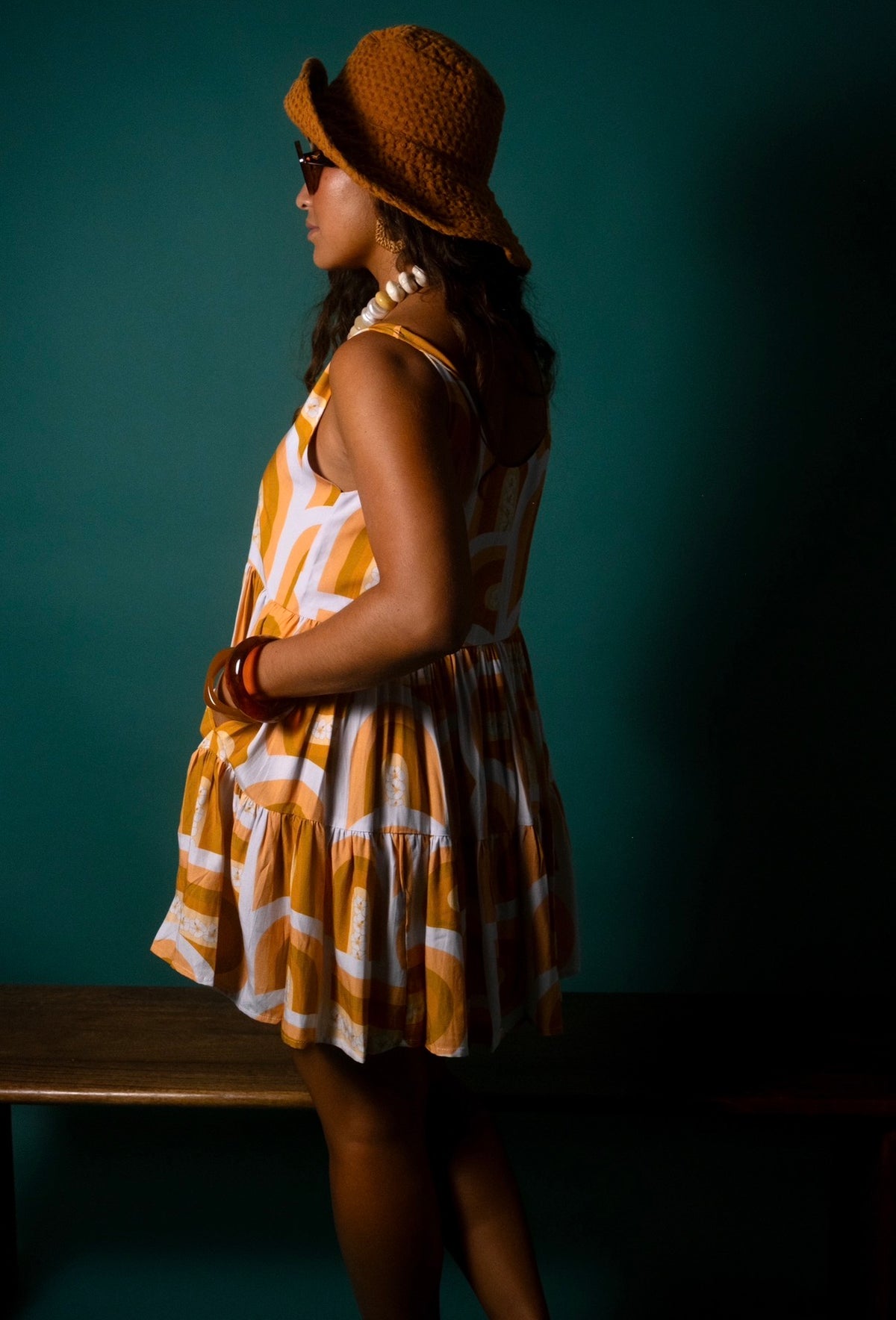Isabella Dress in Golden Rainbows