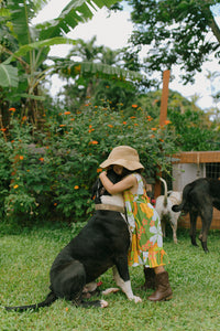 Kaliko Girlʻs Dress in Green Retro Rainbow