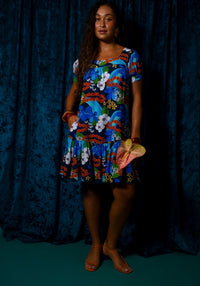 Emma Dress in Garden Lei Waterfall