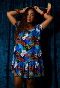 Emma Dress in Garden Lei Waterfall