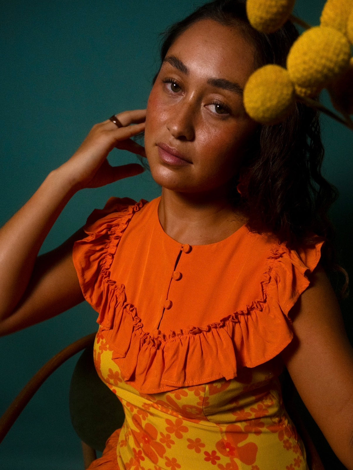 Ruth Dress in Mango Lei