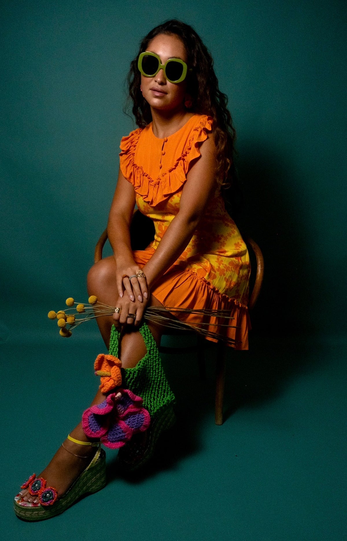 Ruth Dress in Mango Lei