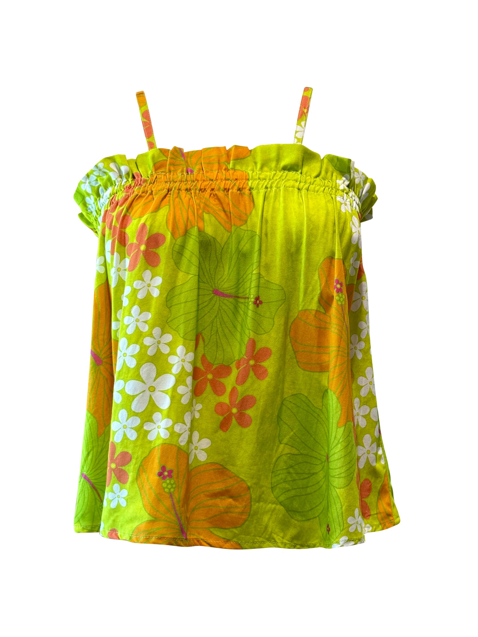 Natasha Top in Lime & Tangerine Dream