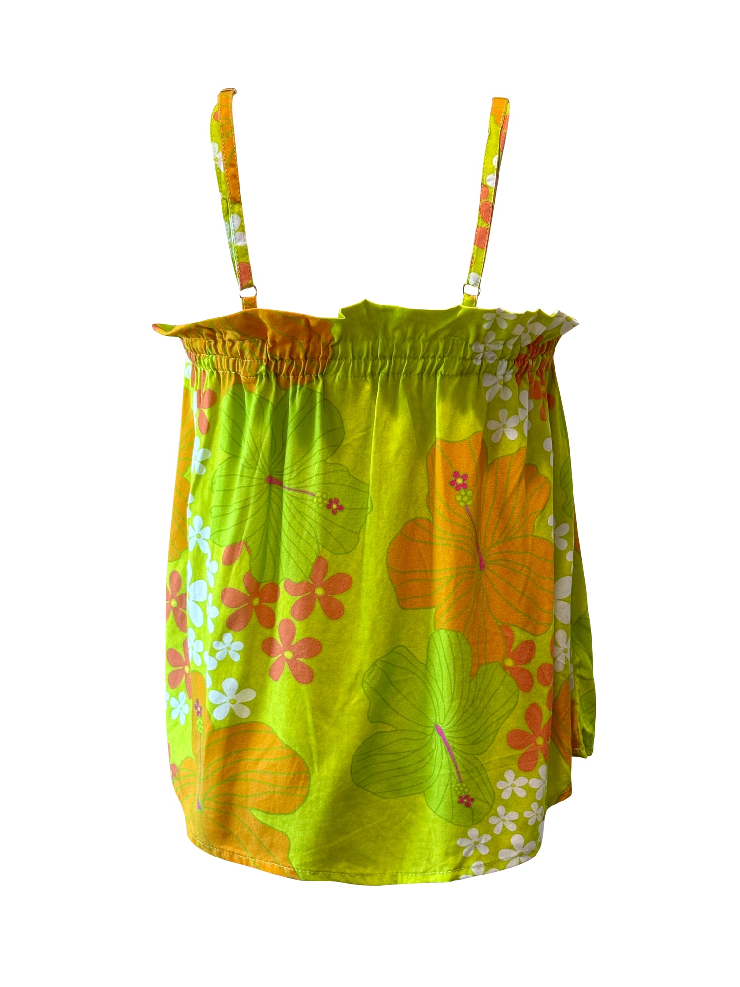 Natasha Top in Lime & Tangerine Dream