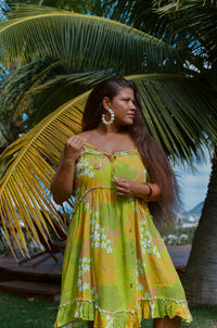 Remy Dress in Lime and Tangerine Dream
