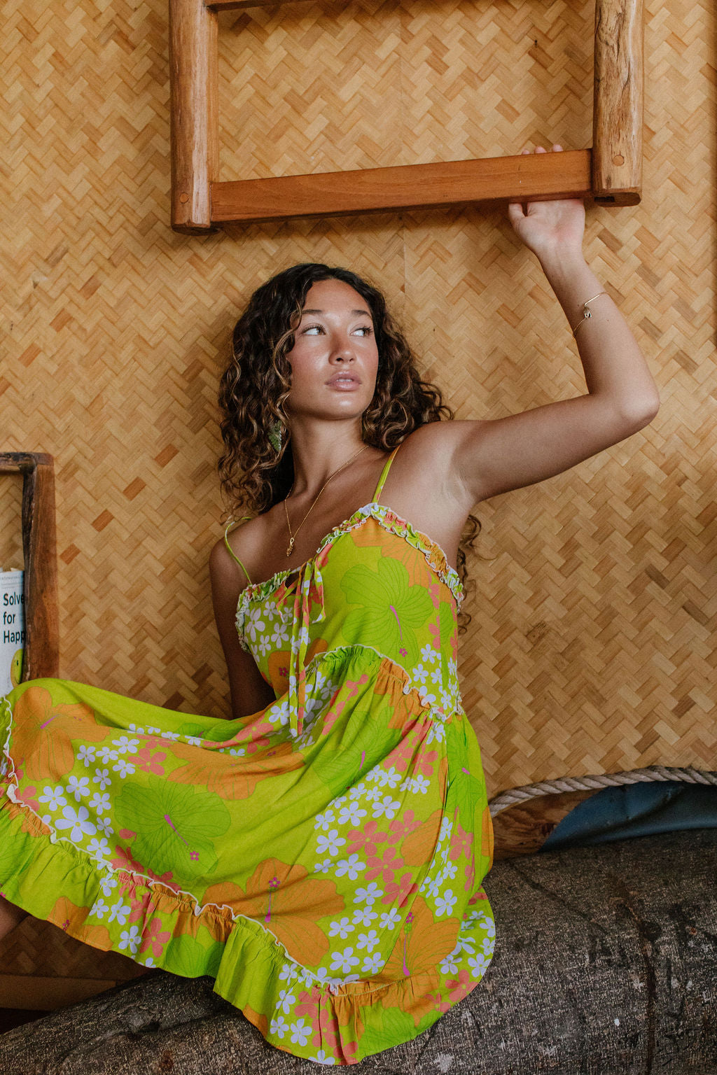 Remy Dress in Lime and Tangerine Dream