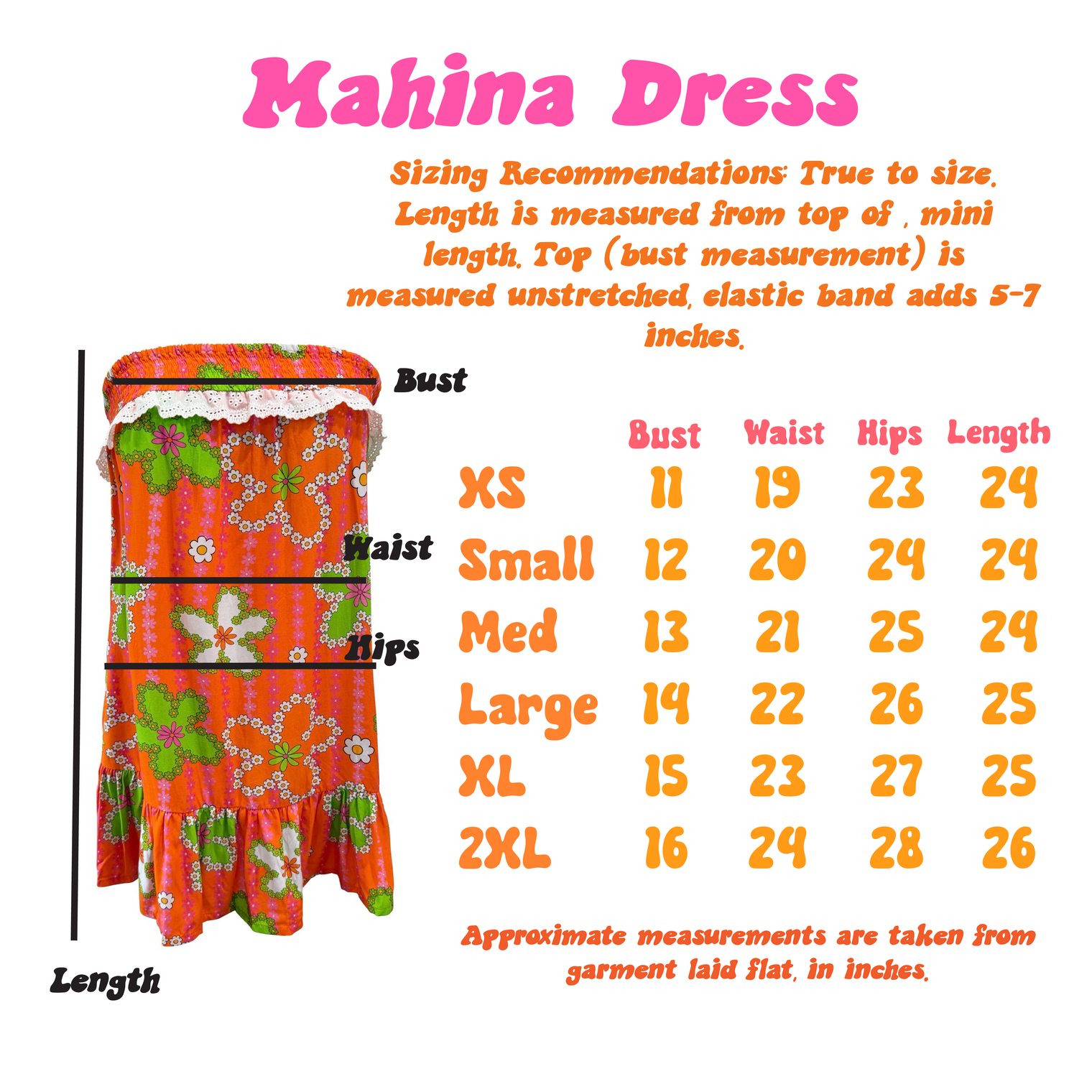 Mahina Dress in Watermelon Lei