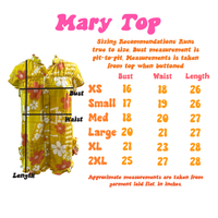 Mary Top in Green Flower Boxes