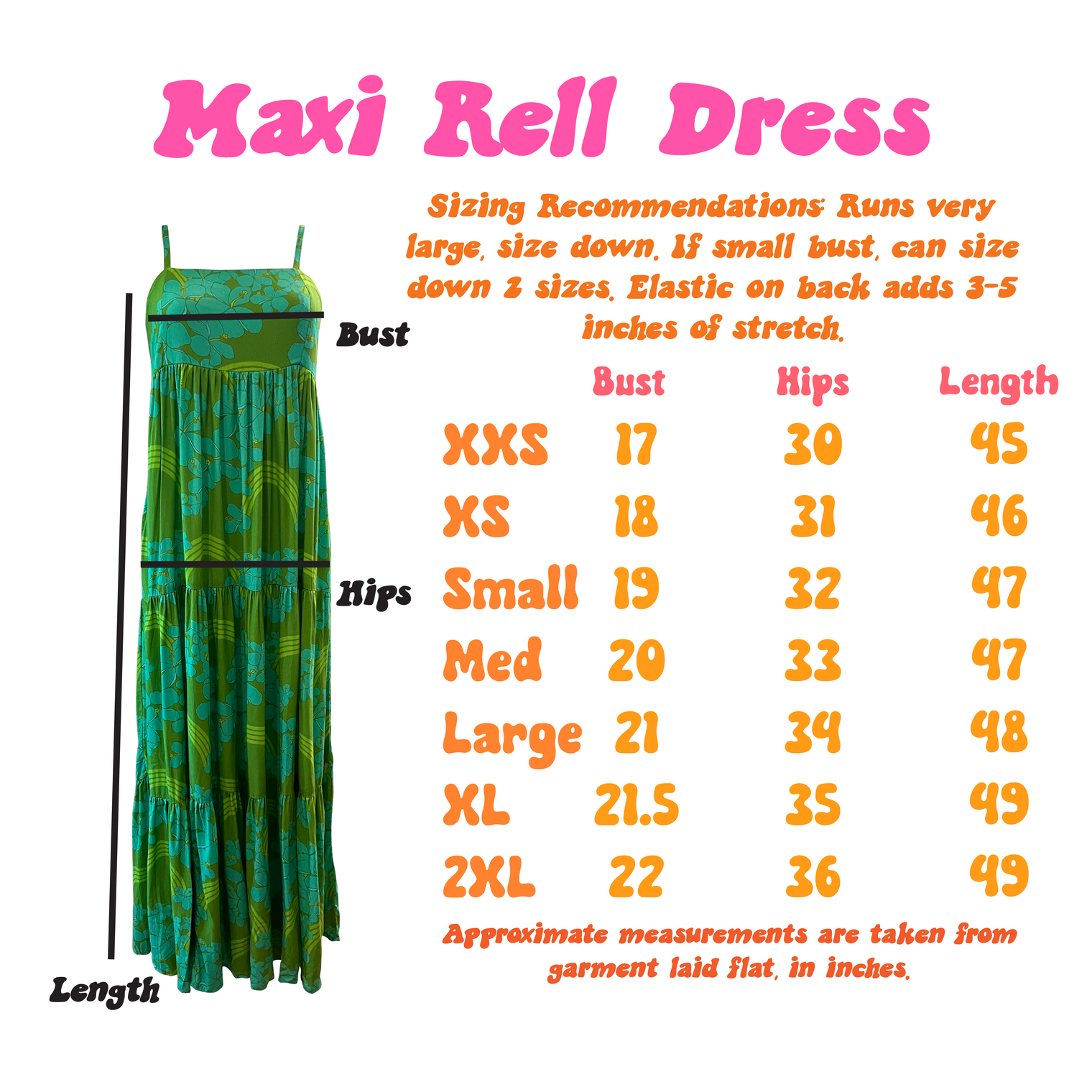 Maxi Rell Dress in Orange Lei Pareu